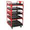 Effizient 28 in Retail Cart, 2 swivel casters w/brake, 2 rigid casters. 5 shelves, 10 dividers, 10 separators EF28RC2SWGEN - alternate 1